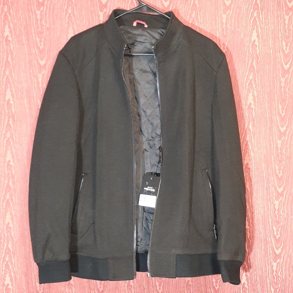 POLOGIZE BLACK LONG SLEEVE FULL ZIP ROUND NECK MEN'S JACKET SIZE S NWT - Picture 4 of 8